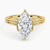 Half Bezel Marquise Lab grown Diamond Engagement Ring