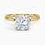 Mixed Metal Cushion Lab Grown Diamond Engagement Ring