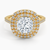 Double Halo Cushion Lab Grown Diamond Engagement Ring