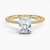 Two Tone Pavé Radiant Lab Grown Diamond Engagement Ring