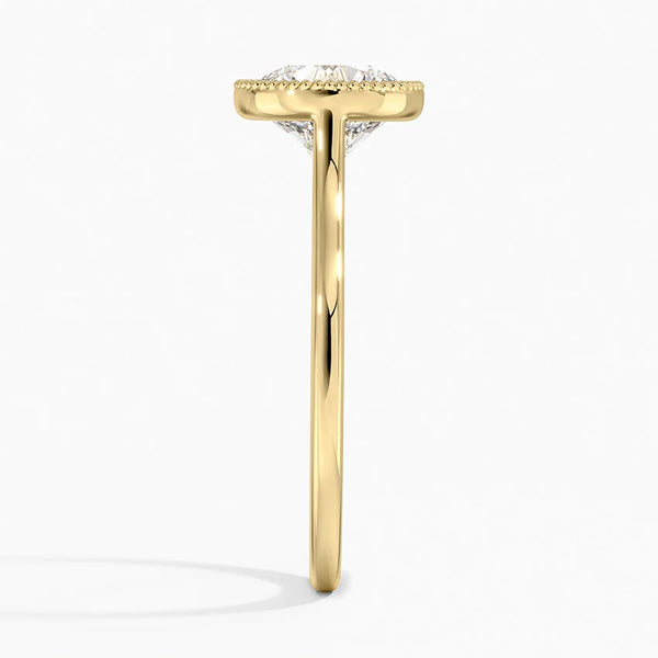 Mahi Bezel Round Lab Grown Diamond Engagement Ring