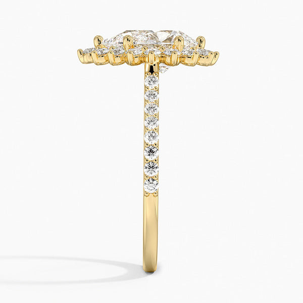 Sun Pear Lab Grown Diamond Engagement Ring