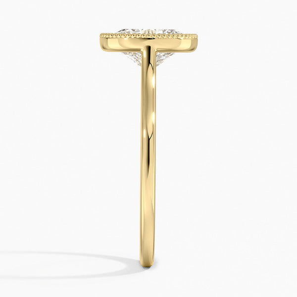 Mahi Bezel Oval Lab Grown Diamond Engagement Ring