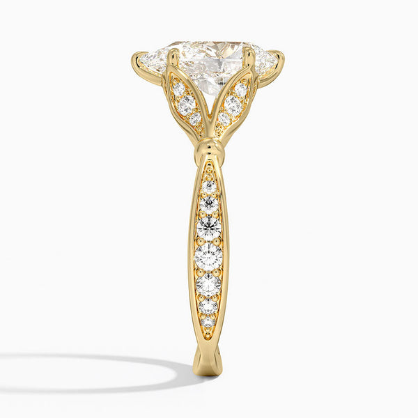 Petunia Pear Lab Diamond Engagement Ring