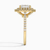 Double Halo Asscher Lab Grown Diamond Engagement Ring