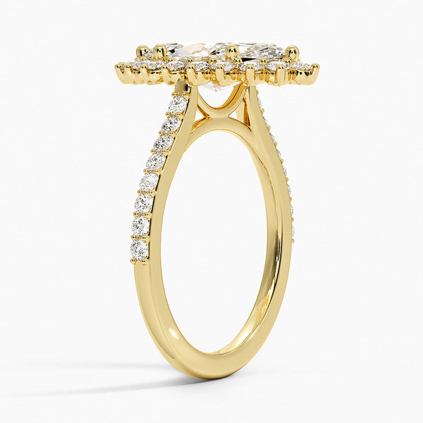 Sun Marquise Lab Grown Diamond Engagement Ring
