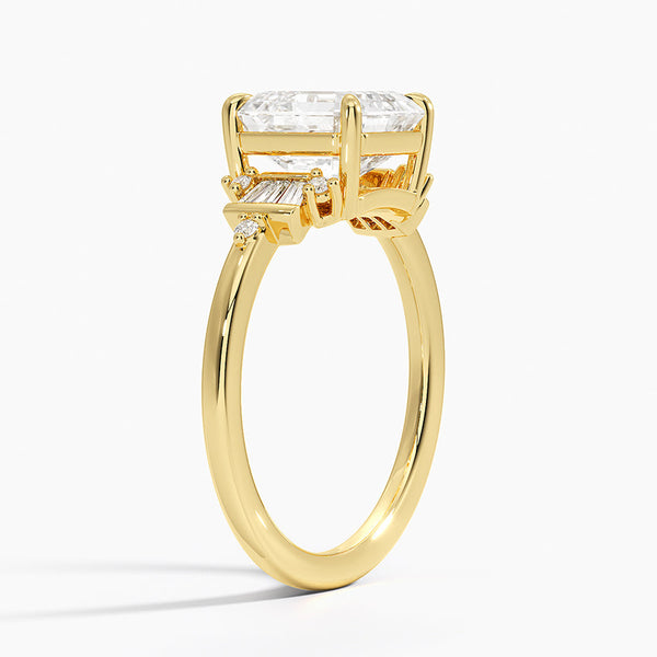 Sunshine Asscher Lab Grown Diamond Engagement Ring