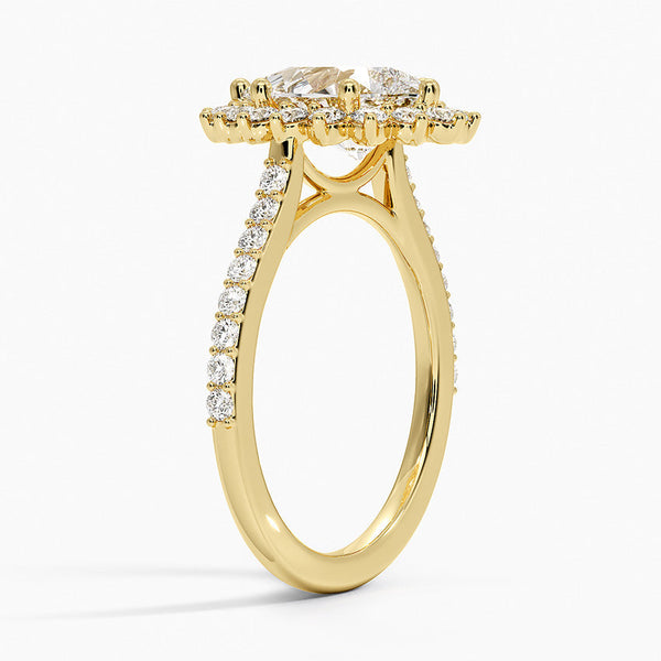 Sun Pear Lab Grown Diamond Engagement Ring