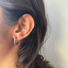SLEEPER MINI HOOPS (12mm)- 18K WHITE/GOLD-PLATED
