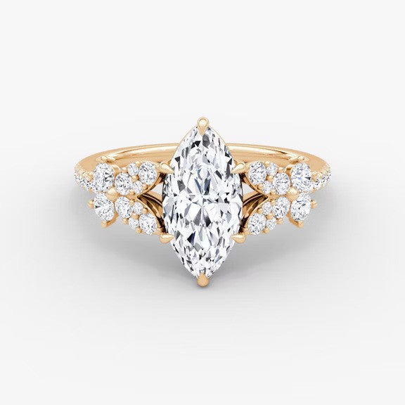 Marigold Marquise Pavé Lab Diamond Ring