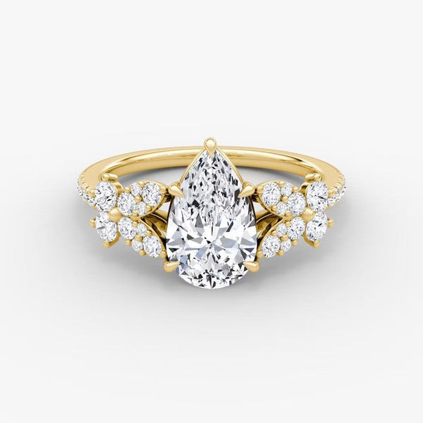 Marigold Pear Pavé Lab Diamond Ring