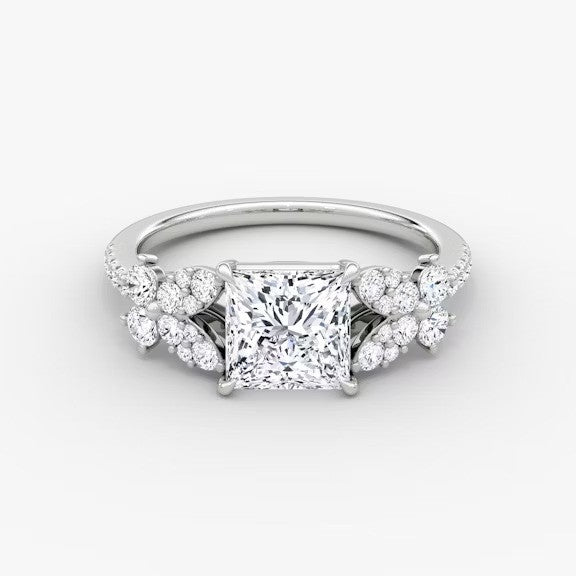 Marigold Princess Pavé Lab Diamond Ring