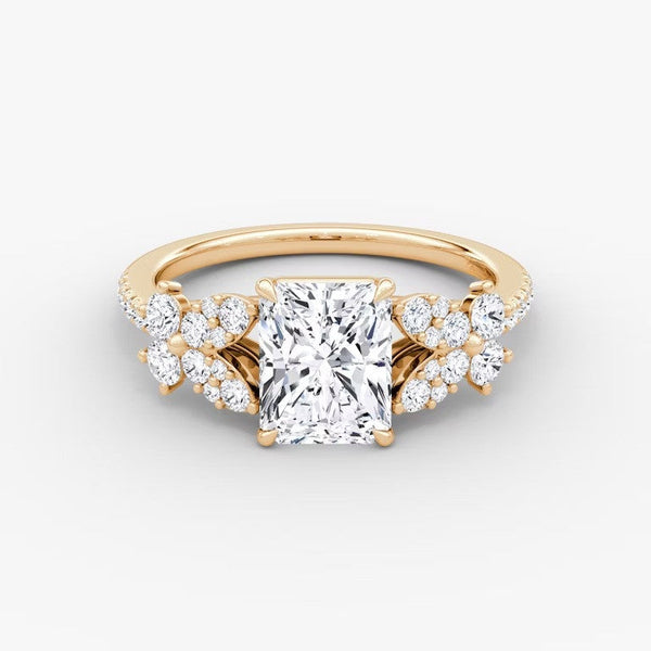 Marigold Radiant Pavé Lab Diamond Ring
