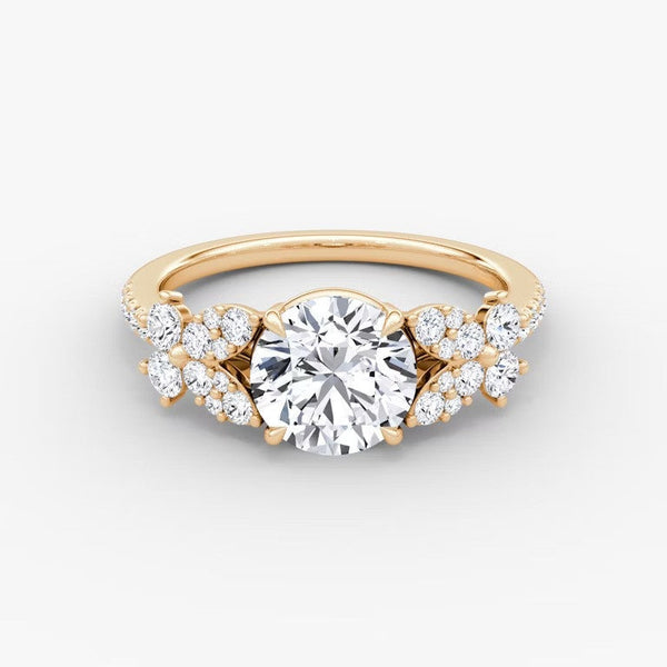 Marigold Round Pavé Lab Diamond Ring