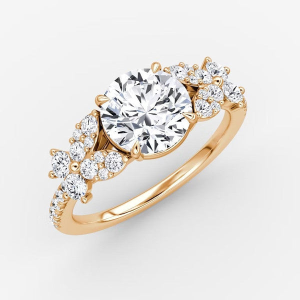 Marigold Round Pavé Lab Diamond Ring
