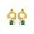 EMERALD BLISS EARRINGS - 18K GOLD PLATED