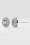 1.5 ct Oval Halo Studs