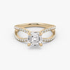 Butterfly Asscher Pavéful Lab Diamond Engagement Ring