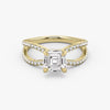 Butterfly Asscher Pavéful Lab Diamond Engagement Ring