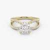 Butterfly Radiant Pavéful Lab Diamond Engagement Ring