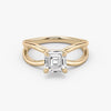 Butterfly Asscher Lab Diamond Engagement Ring