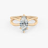 Butterfly Marquise Lab Diamond Engagement Ring