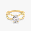 Butterfly Oval Lab Diamond Engagement Ring