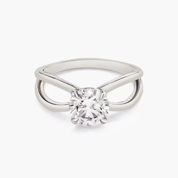 Butterfly Round Lab Diamond Engagement Ring