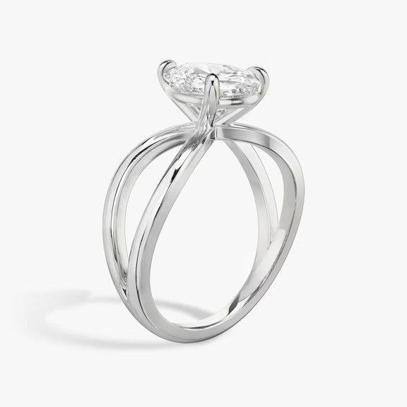 Butterfly Pear Lab Diamond Engagement Ring