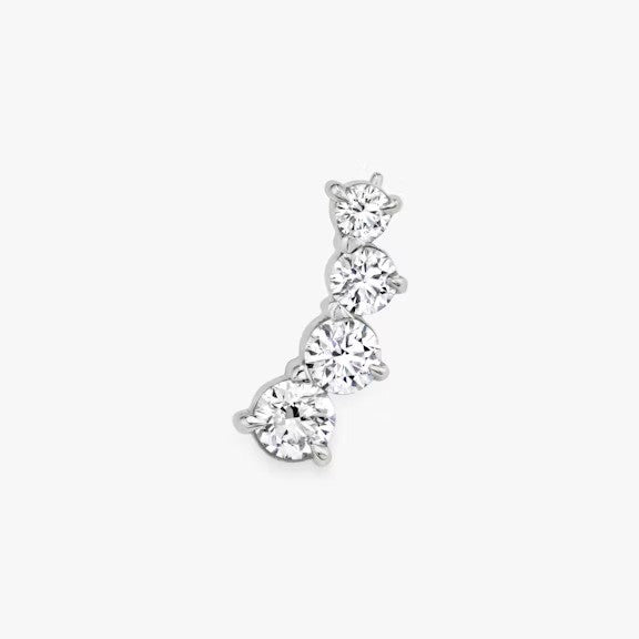 Violin Round Lab Grown Diamond Earring