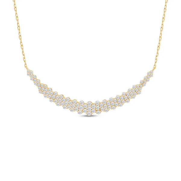 Cluster Mat Lab grown Diamond Pendant - Price on request