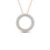 Concentric Circles Round Lab Grown Diamonds Pendant