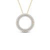 Concentric Circles Round Lab Grown Diamonds Pendant