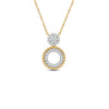 Round Cluster Beads Lab Diamond Pendant