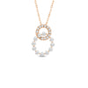 Circle on Circle Round Lab Diamond Pendant