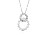 Circle on Circle Round Lab Diamond Pendant
