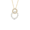 Circle on Circle Round Lab Diamond Pendant