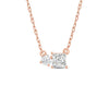 Toi et Moi Round & Princess Lab Grown Diamond Pendant