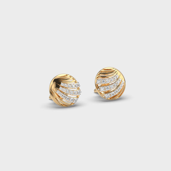 Circa Three Lines Diamond Earstuds