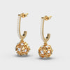 Meteor from the Sky Diamond Drop Earrings