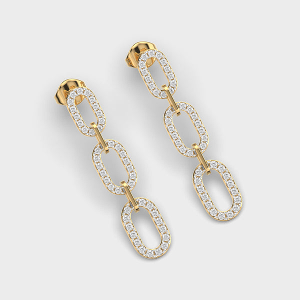 Love for Chains Diamond Drop Earrings