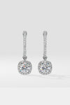 Cushion Halo Solitaire Drop Danglers