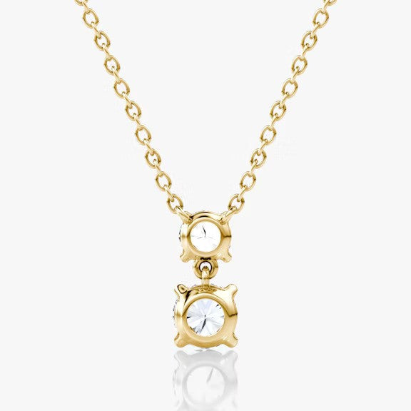 Double Round Lab Grown Diamond Pendant