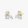 Asscher Marquise Mix Shape Lab Diamond Earring