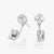 Round Emerald Lab Diamond Ear Jacket Earring