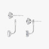 Round Emerald Lab Diamond Ear Jacket Earring