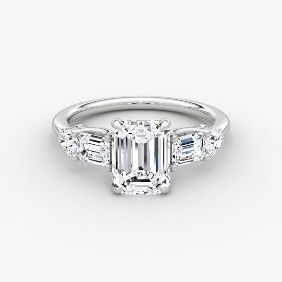 Anomaly Emerald Lab Grown Diamond Engagement Ring