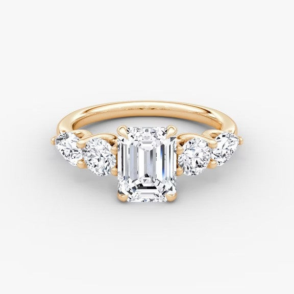 Anomaly Emerald & Pear Lab Grown Diamond Engagement Ring
