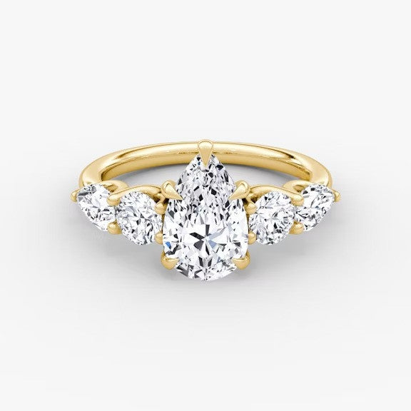 Anomaly Pear Lab Grown Diamond Engagement Ring