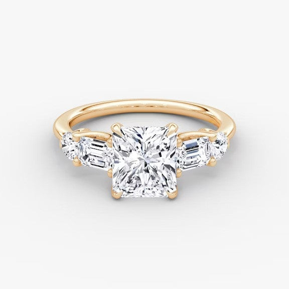 Anomaly Radiant & Emerald Lab Grown Diamond Engagement Ring